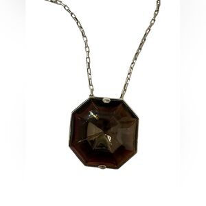 Baccarat-L’Illustre Lg Crystal Necklace - Crystal grayish brown mist- 30’ Chain